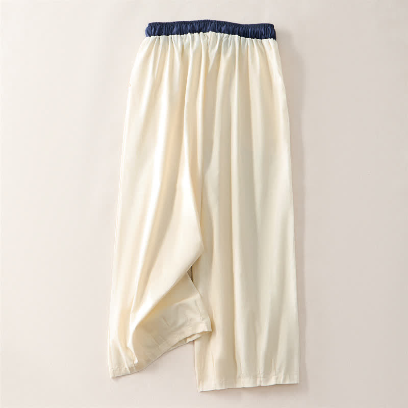 Buddha Stones Pantalones cortos casuales de verano con cordón ajustable, color liso, para mujer, pierna recta, con bolsillo. - image 1