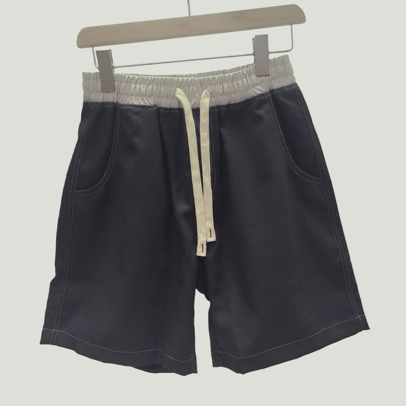 Buddha Stones Pantalones cortos deportivos casuales de verano para hombre con cordón ajustable y bolsillo. - Marina de guerra - US/UK/AU42, EU52 (3XL) - image 1