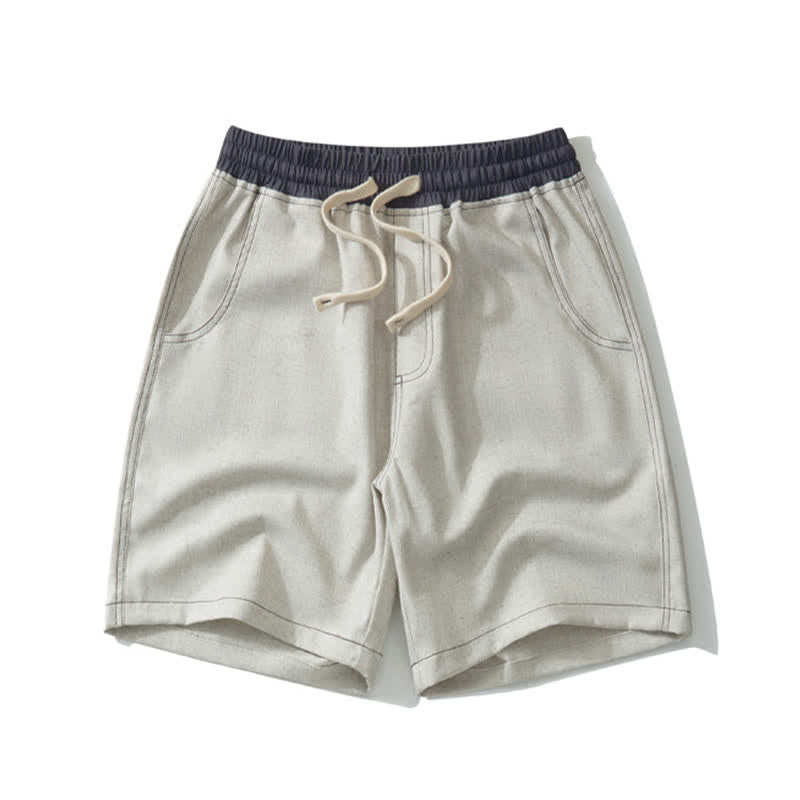 Buddha Stones Pantalones cortos deportivos casuales de verano para hombre con cordón ajustable y bolsillo. - Beige - US/UK/AU42, EU52 (3XL) - image 8