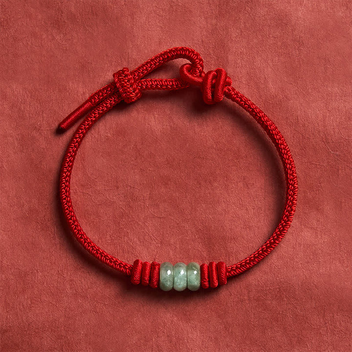 Buddha Stones Pulsera trenzada de nudo corredizo con hilo rojo de jade hecha a mano para protección - image 10