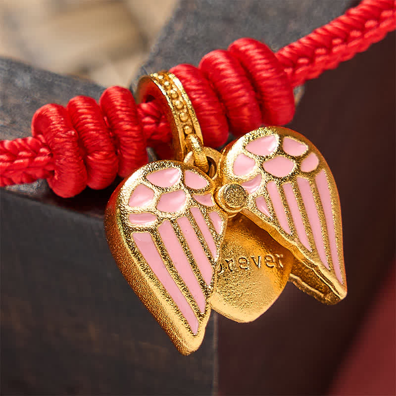 Buddha Stones Pulsera de protección y buena suerte con dije de corazón de amor trenzado de hilo rojo hecho a mano - image 16