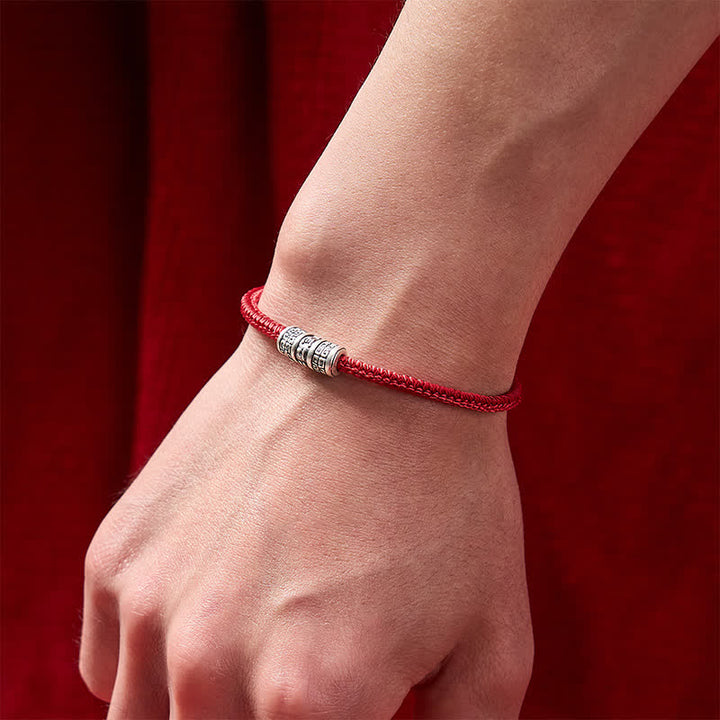 Buddha Stones Pulsera de protección Om Mani Padme Hum hecha a mano con hilo rojo trenzado - image 11