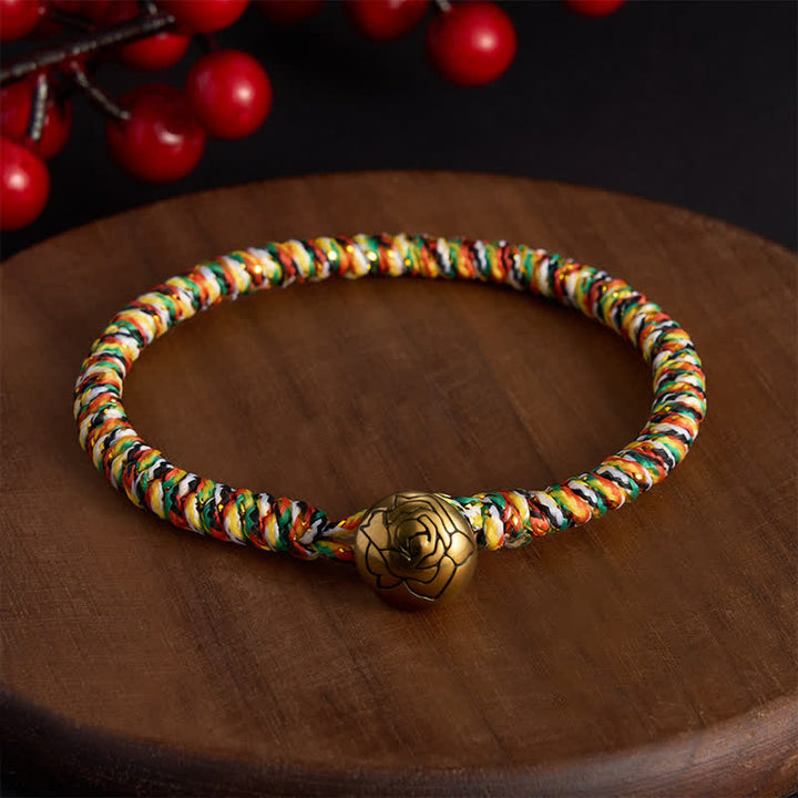Buddha Stones Pulsera trenzada de equilibrio con hilo colorido tejido a mano - Rosa - 7,5 pulgadas (19 cm) - image 17