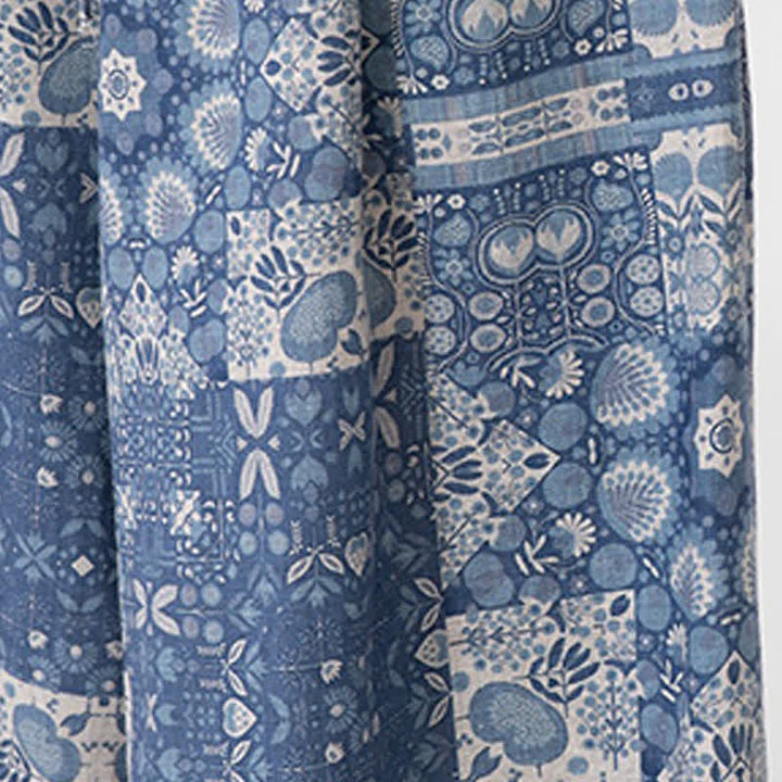 Buddha Stones Pantalones capri florales de estilo bohemio casual de verano con cordón ajustable para hombre, pierna ancha y bolsillo. - image 9
