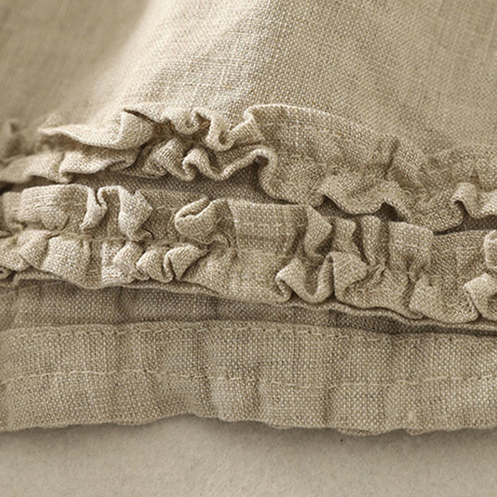 Buddha Stones Shorts de verano informales de estilo vintage para mujer, con cintura elástica lisa, bajo con volantes y bolsillos. - image 26