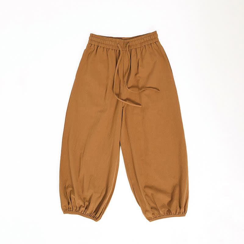 Buddha Stones Pantalones cortos casuales estilo Tang de verano con cordón ajustable, pantalones harem para hombre con bolsillos. - image 23