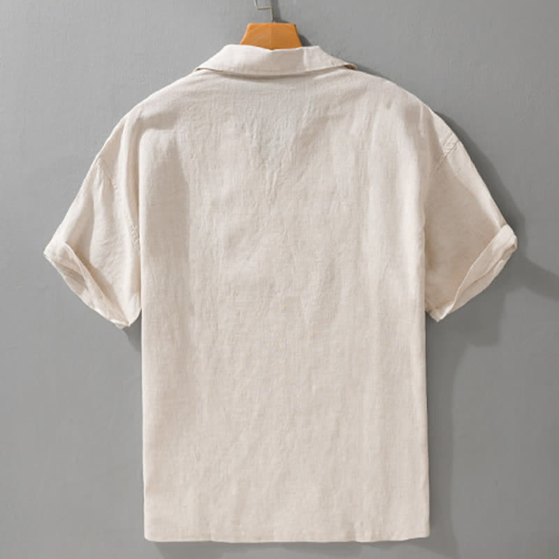 Buddha Stones Camisas de manga corta lisas para hombre, estilo casual de verano y minimalistas. - image 1