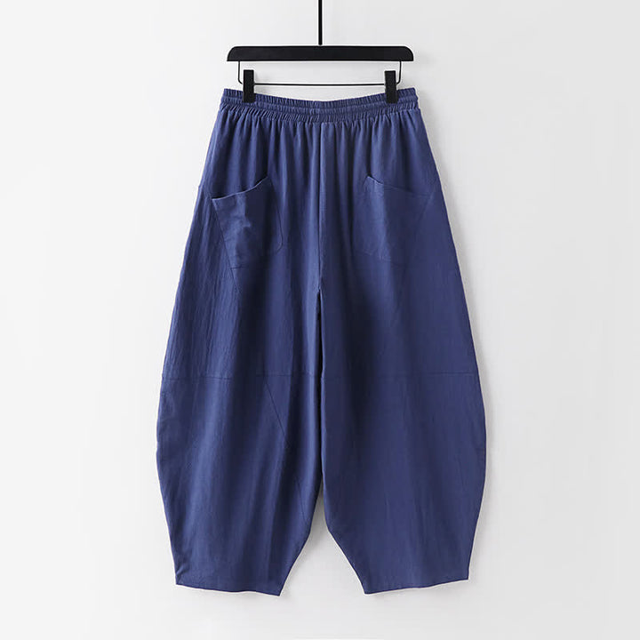 Buddha Stones Conjunto de 2 piezas para primavera/verano, estilo casual Tang, camisa con cordón ajustable, pantalones cortos lisos, ropa de meditación para hombre con bolsillo. - image 10