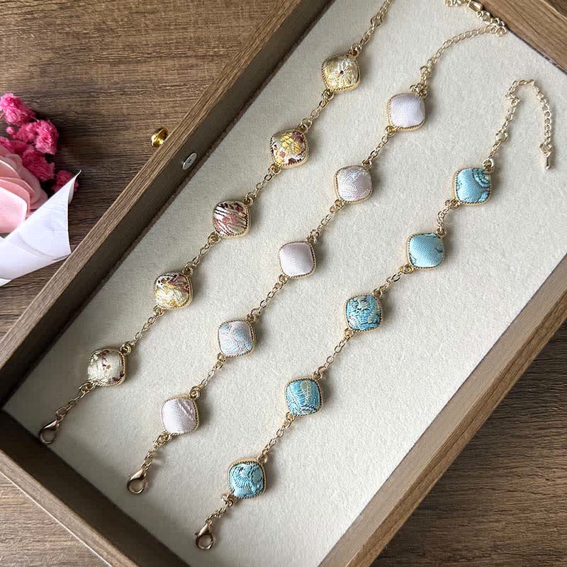Buddha Stones Pulsera Copper Song Brocade Square Vintage Elegance - image 12