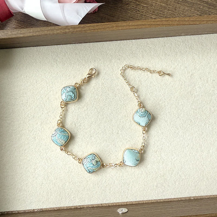 Buddha Stones Pulsera Copper Song Brocade Square Vintage Elegance - image 6