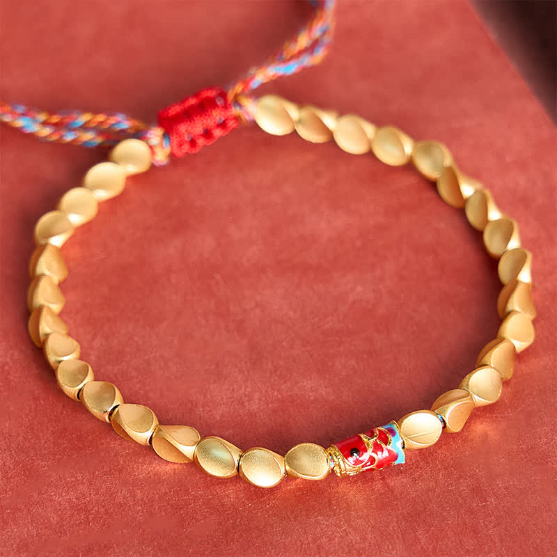 Buddha Stones Pulsera étnica vintage con diseño de pez koi de cobre y éxito - image 10
