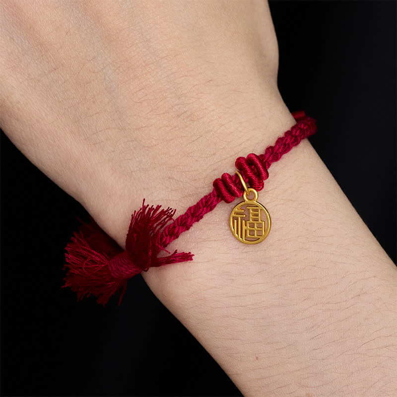 Buddha Stones Pulsera de hilo rojo con loto de cobre para un nuevo comienzo - image 8
