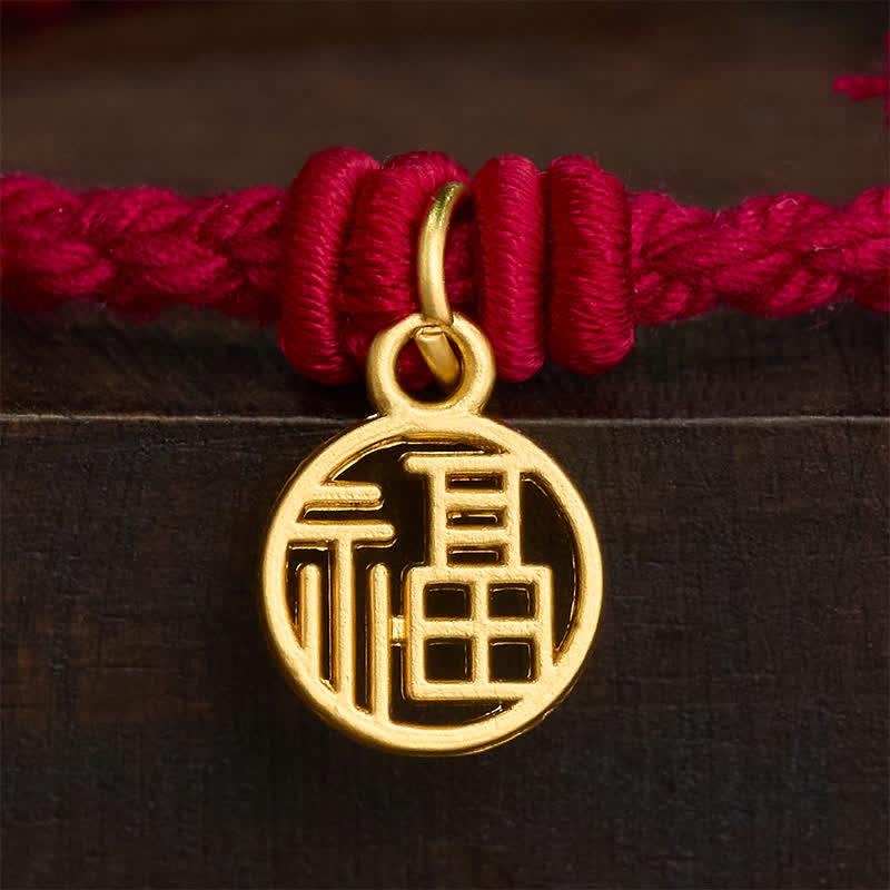 Buddha Stones Pulsera de hilo rojo con loto de cobre para un nuevo comienzo - image 9