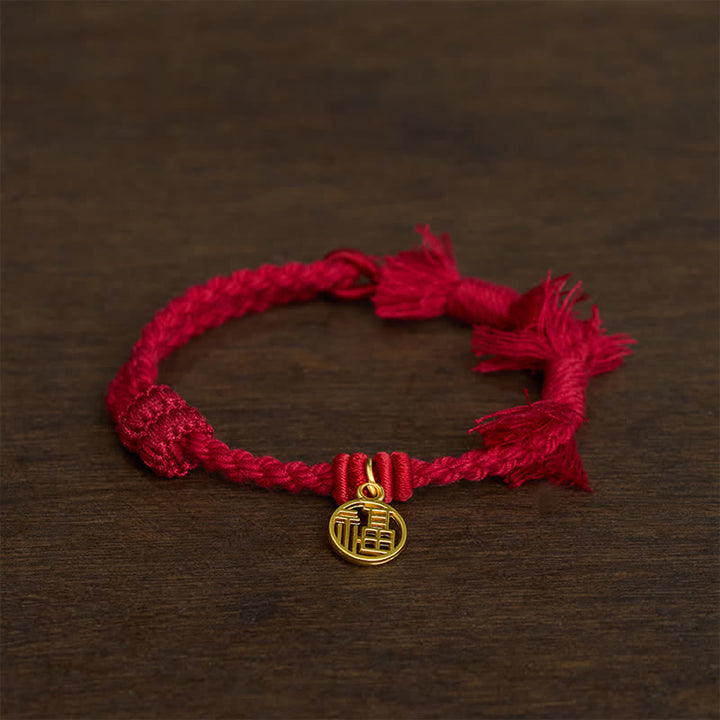Buddha Stones Pulsera de hilo rojo con loto de cobre para un nuevo comienzo - image 7
