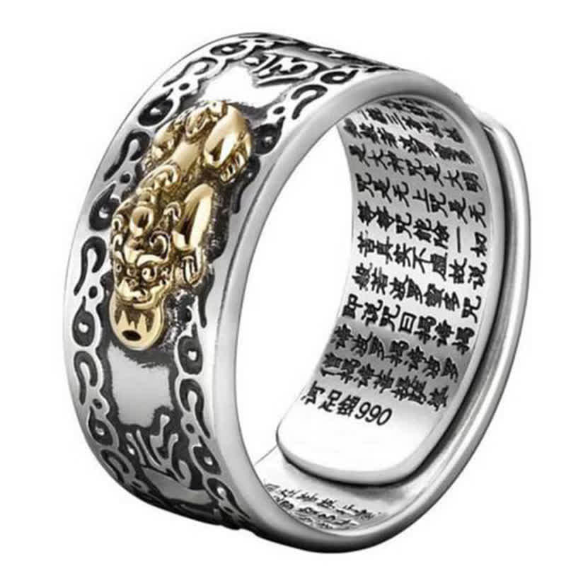 Anillo de riqueza Lucky FengShui PiXiu con Buddha Stones - PiXiu - image 0
