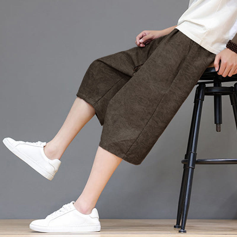 Buddha Stones Pantalones cortos de verano informales estilo boho con cordón ajustable y estampado abstracto para hombre, con bolsillo. - image 32