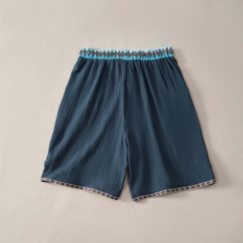 Bermudas geométricas de verano estilo bohemio con cordón ajustable y estampado de Buddha Stones para hombre, con bolsillos. - image 8
