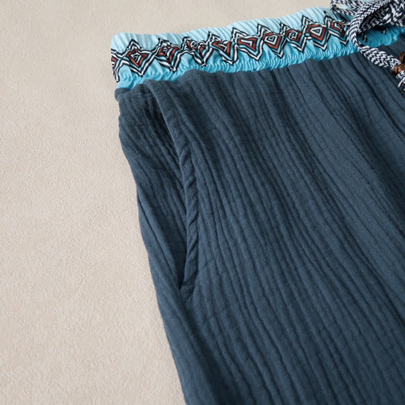 Bermudas geométricas de verano estilo bohemio con cordón ajustable y estampado de Buddha Stones para hombre, con bolsillos. - image 10