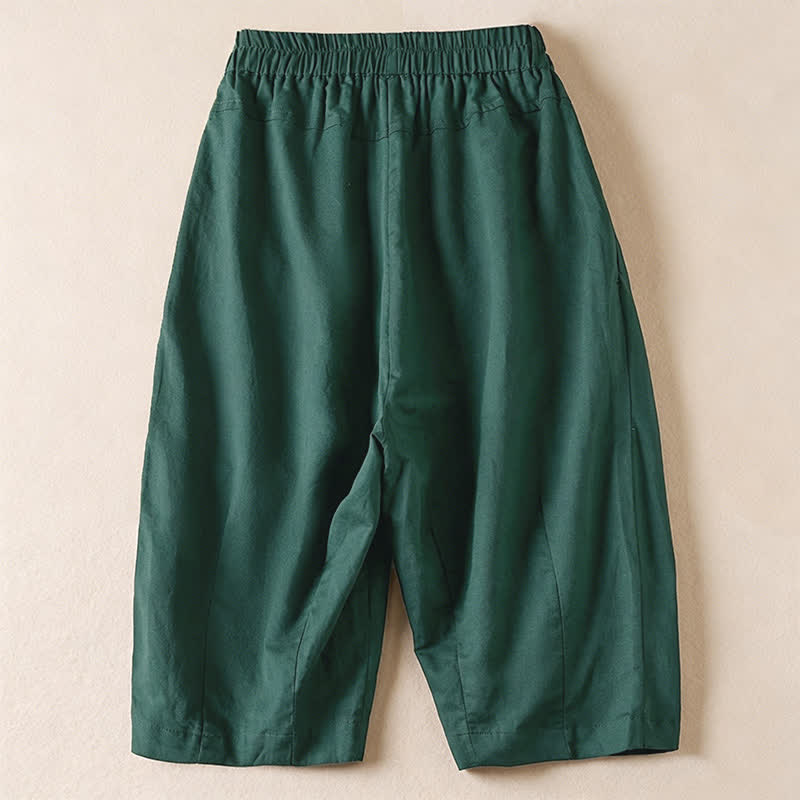 Buddha Stones Bermudas minimalistas informales de verano para mujer con bolsillos. - image 18