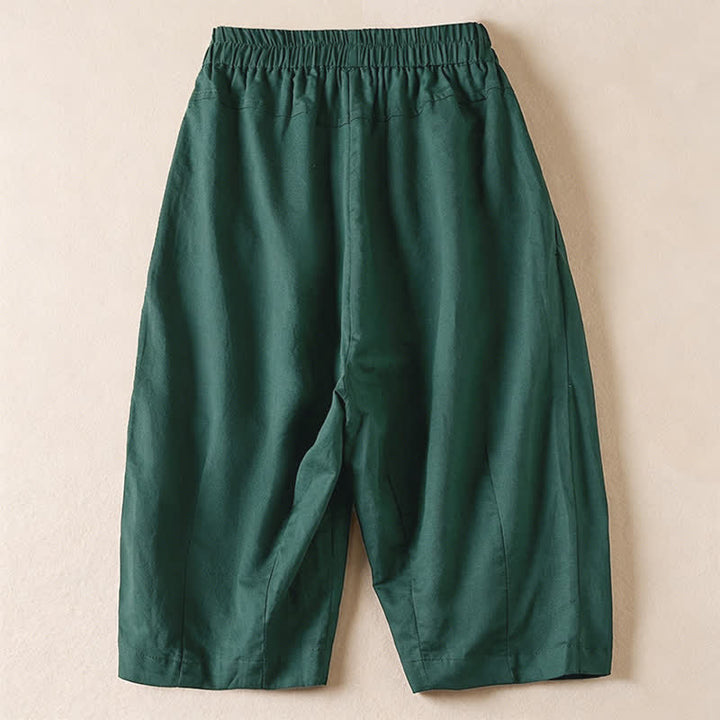 Buddha Stones Bermudas minimalistas informales de verano para mujer con bolsillos. - image 18