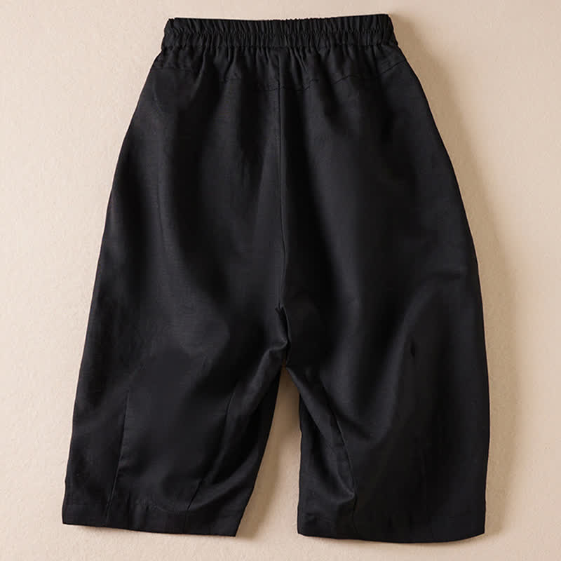 Buddha Stones Bermudas minimalistas informales de verano para mujer con bolsillos. - image 7
