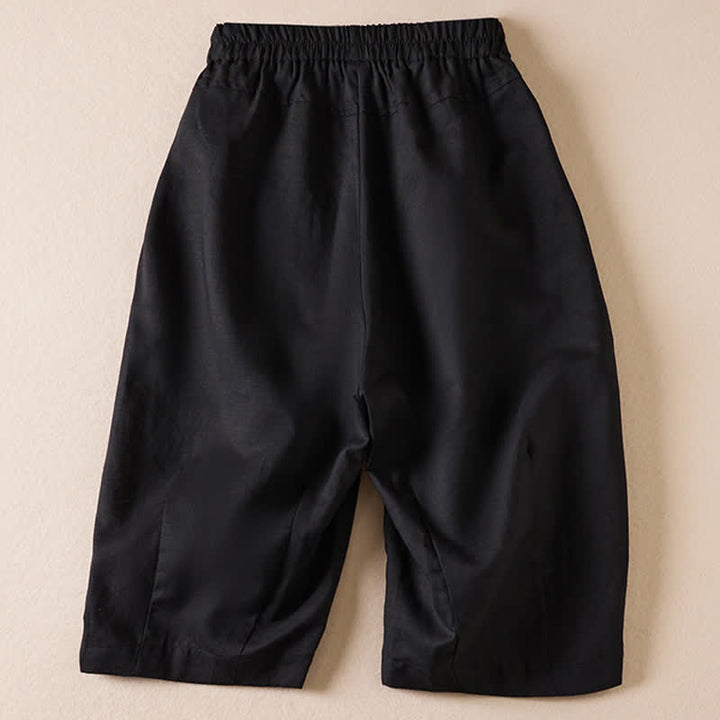 Buddha Stones Bermudas minimalistas informales de verano para mujer con bolsillos. - image 7