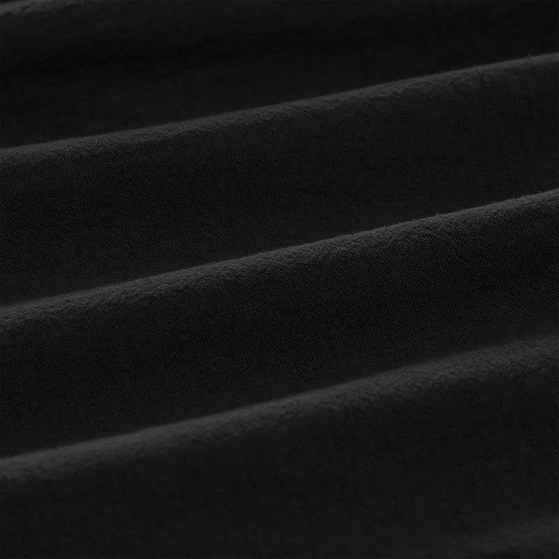 Buddha Stones Pantalones de mujer de algodón y lino con cintura elástica y bolsillos, con ribete de contraste minimalista. - image 10