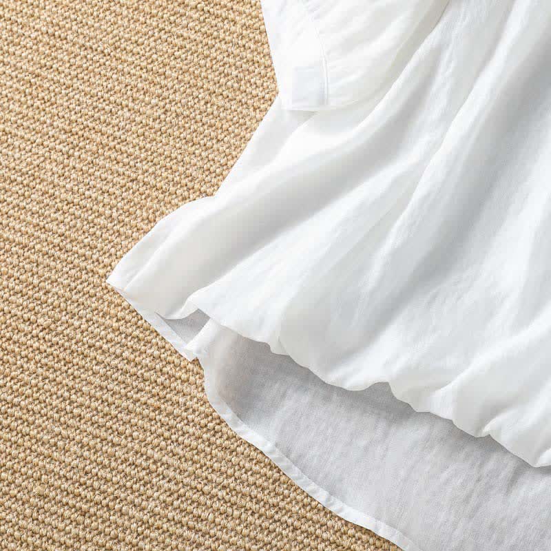 Buddha Stones Camisetas de manga corta para mujer, estilo casual de verano, sencillas, lisas, con cuello en V. - image 8