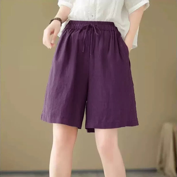 Buddha Stones Pantalones cortos casuales de verano para mujer con cordón ajustable y bolsillo. - image 18