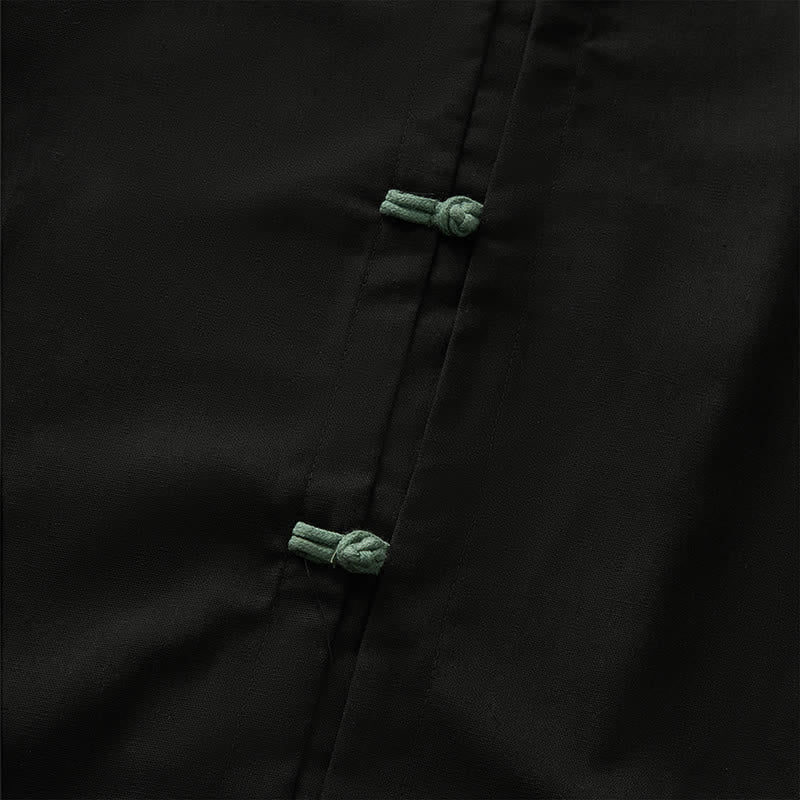 Buddha Stones Camisas de manga larga para hombre de estilo Tang, informales, con botones de rana, para primavera y verano. - image 9