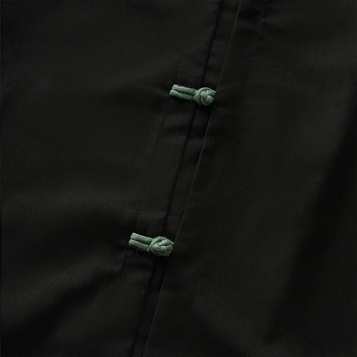 Buddha Stones Camisas de manga larga para hombre de estilo Tang, informales, con botones de rana, para primavera y verano. - image 9