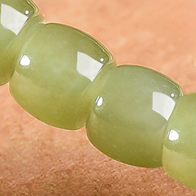 Buddha Stones Pulsera de rodonita con cuentas redondas de jade para la suerte - image 10