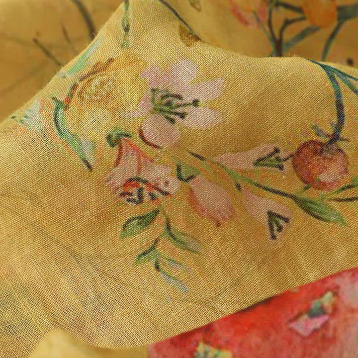 Buddha Stones Camiseta sin mangas para mujer estilo Summer Tang Vintage Frog Button Orchid Floral - image 29