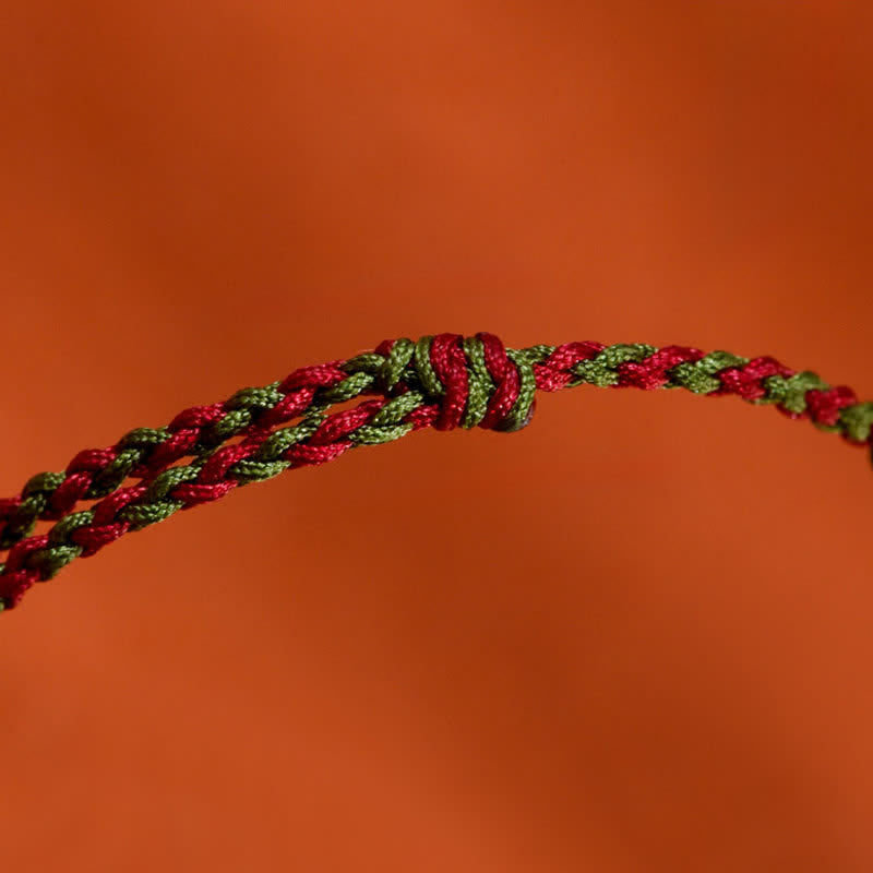 Buddha Stones Pulsera tobillera de oro 999 trenzado con hilo de colores rojo y verde con diseño de pez koi para la buena suerte. - image 20