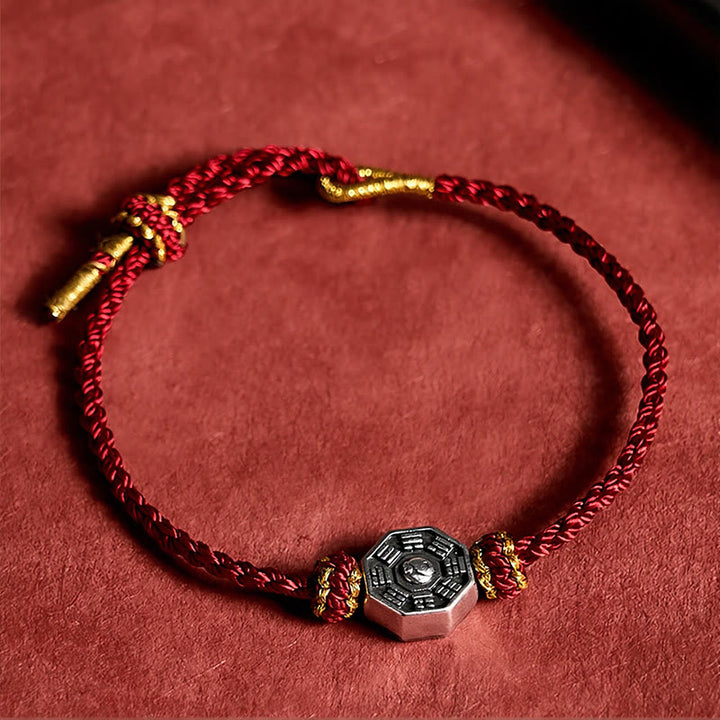 Buddha Stones Pulsera ajustable de protección Bagua de hilo rojo tejida a mano - image 2