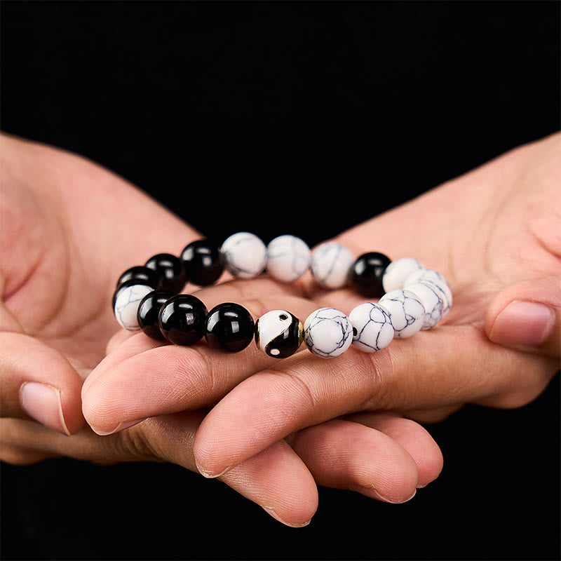 Buddha Stones Pulsera redonda tibetana de equilibrio Yin Yang de cobre - image 10