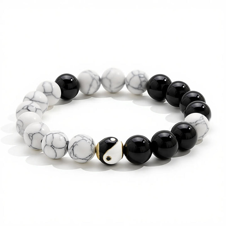 Buddha Stones Pulsera redonda tibetana de equilibrio Yin Yang de cobre - image 4