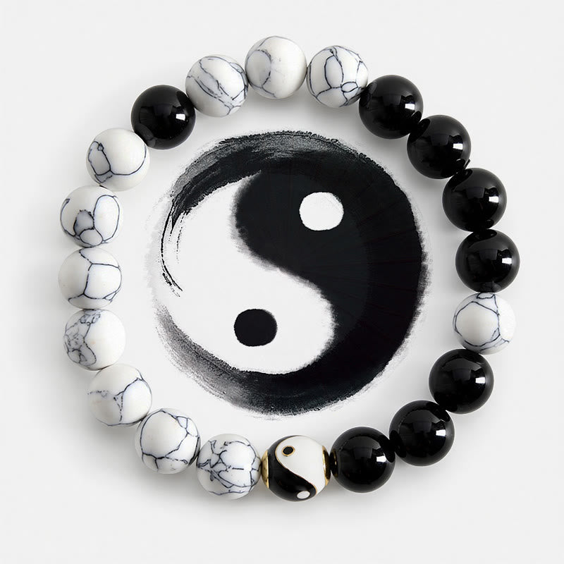 Buddha Stones Pulsera redonda tibetana de equilibrio Yin Yang de cobre - Yin Yang (Equilibrio ♥ Armonía) - image 0