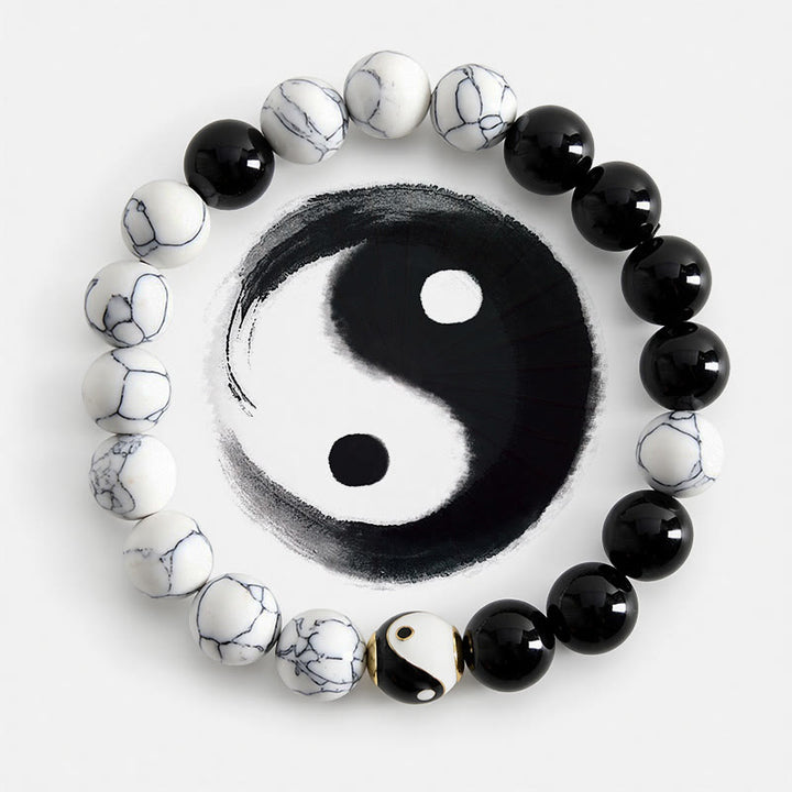 Buddha Stones Pulsera redonda tibetana de equilibrio Yin Yang de cobre - Yin Yang (Equilibrio ♥ Armonía) - image 0