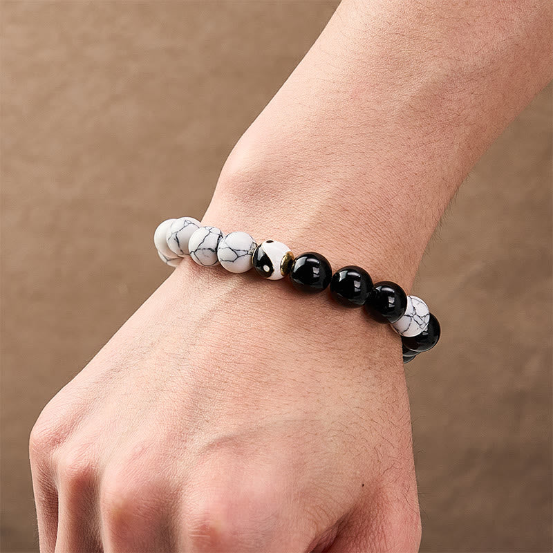 Buddha Stones Pulsera redonda tibetana de equilibrio Yin Yang de cobre - image 11