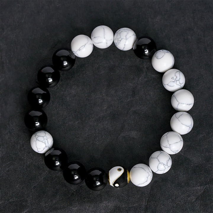 Buddha Stones Pulsera redonda tibetana de equilibrio Yin Yang de cobre - image 3