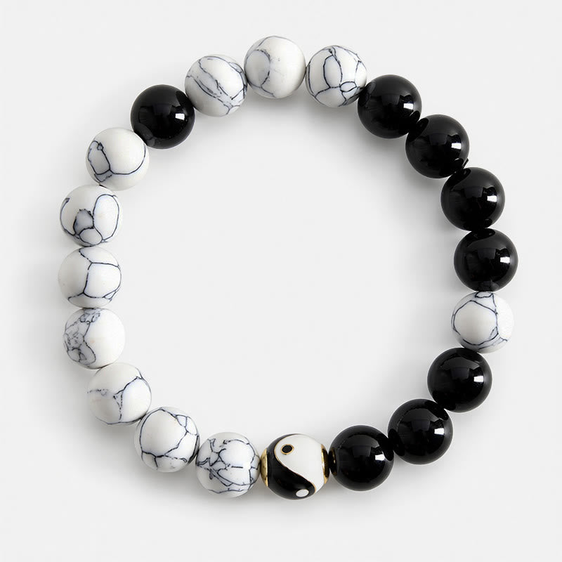 Buddha Stones Pulsera redonda tibetana de equilibrio Yin Yang de cobre - image 1