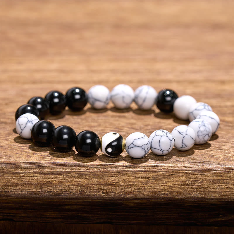 Buddha Stones Pulsera redonda tibetana de equilibrio Yin Yang de cobre - image 9
