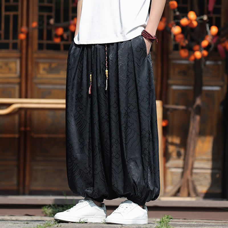 Buddha Stones Pantalones tobilleros informales de verano estilo boho con estampado abstracto para hombre. - image 14