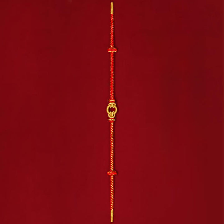 Buddha Stones Pulsera de nudo trenzado con hilo rojo y símbolo del zodíaco chino. - image 4