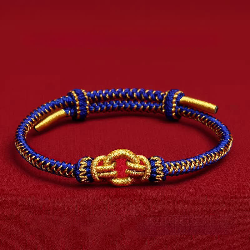 Buddha Stones Pulsera de nudo trenzado con hilo rojo y símbolo del zodíaco chino. - Rata - Circunferencia de la muñeca: 14–20 cm - image 18