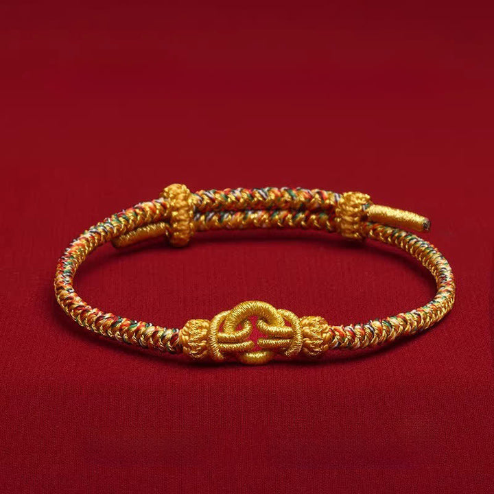 Buddha Stones Pulsera de nudo trenzado con hilo rojo y símbolo del zodíaco chino. - Perro y cerdo - Circunferencia de la muñeca: 14–20 cm - image 17