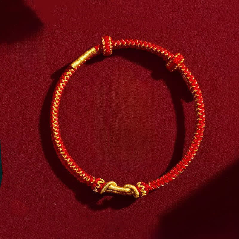 Buddha Stones Pulsera de nudo trenzado con hilo rojo y símbolo del zodíaco chino. - image 2