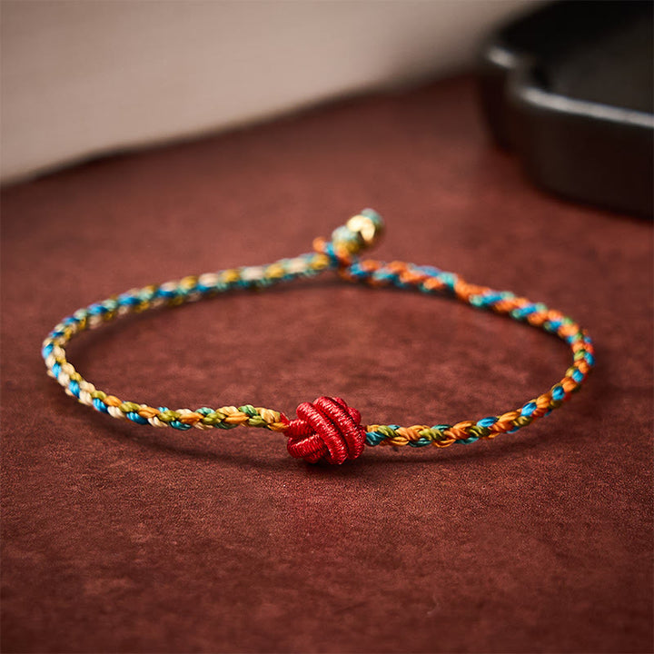 Buddha Stones Pulsera protectora de hilo rojo colorido tejida a mano - image 4