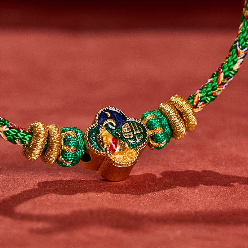 Buddha Stones Pulsera de cuerda tejida a mano con diseño de pez koi y el símbolo del éxito. - image 14